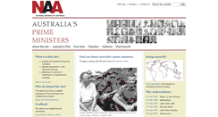 Desktop Screenshot of primeministers.naa.gov.au